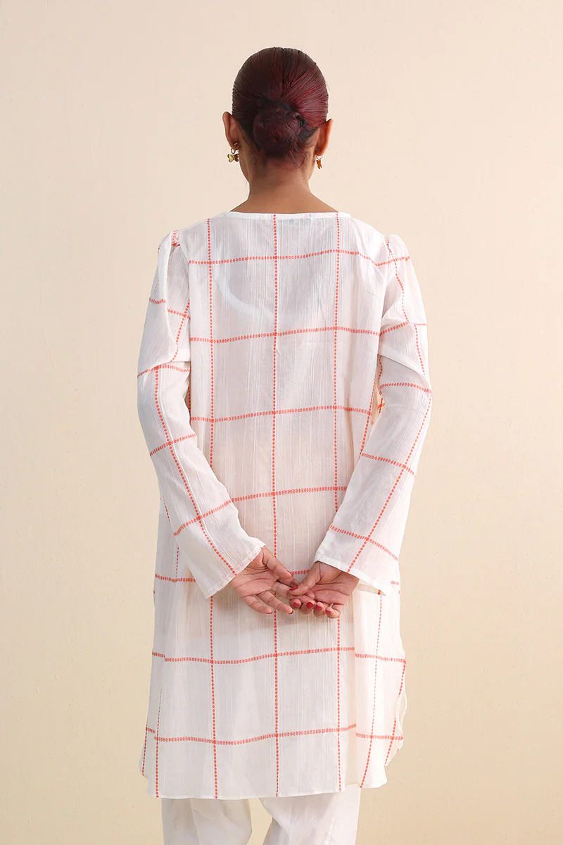 Shatranj Crinkled Kurta - Image 4