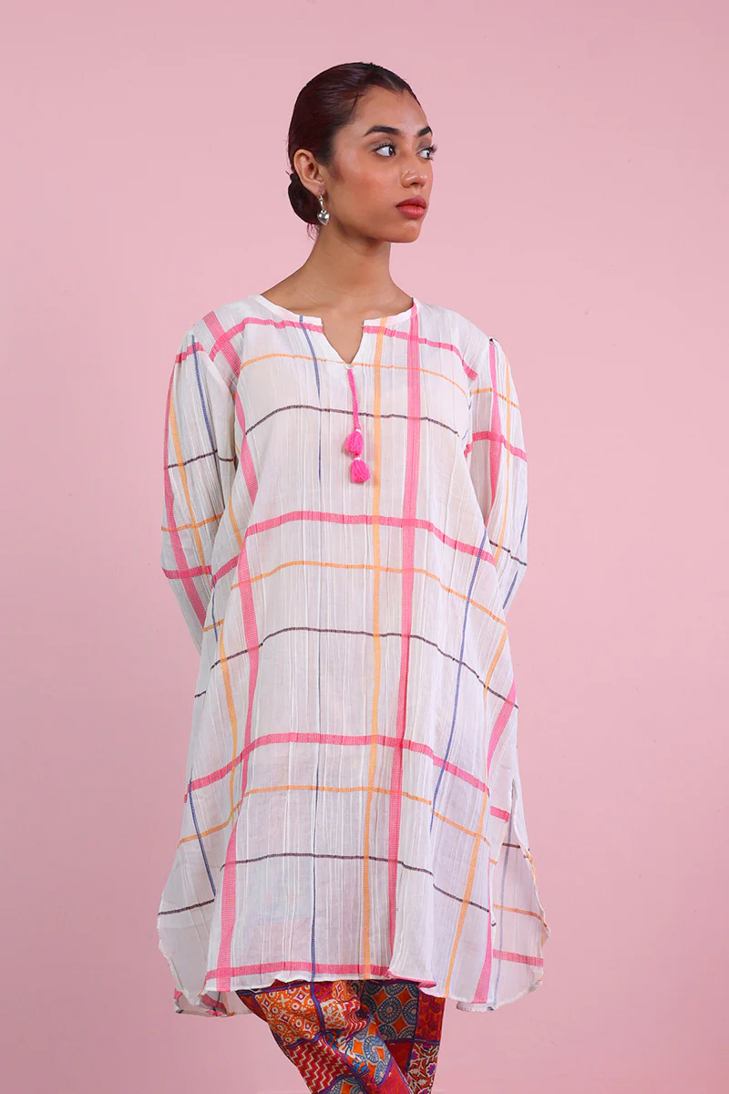 Shatranj Crinkled Kurta - Image 5