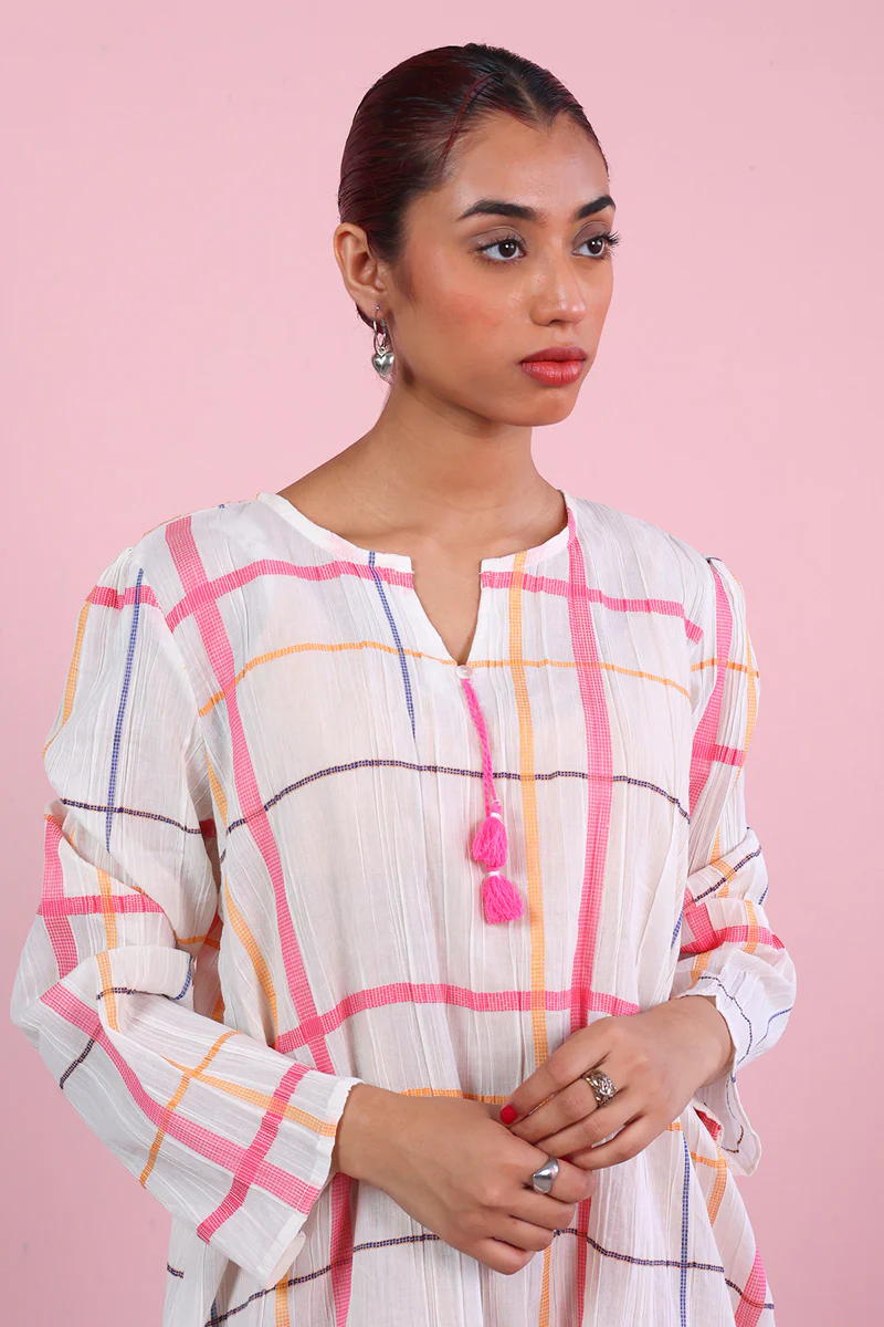 Shatranj Crinkled Kurta - Image 6