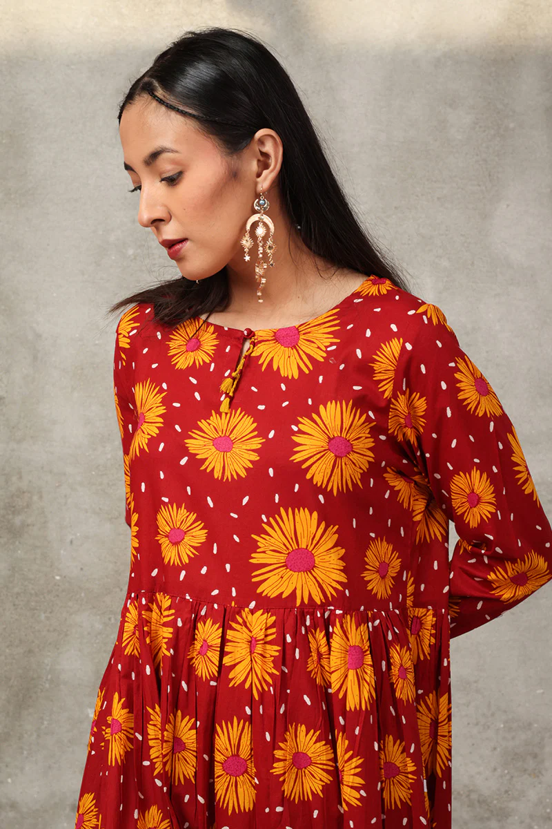 Sunflowers Scape Frock - Image 15