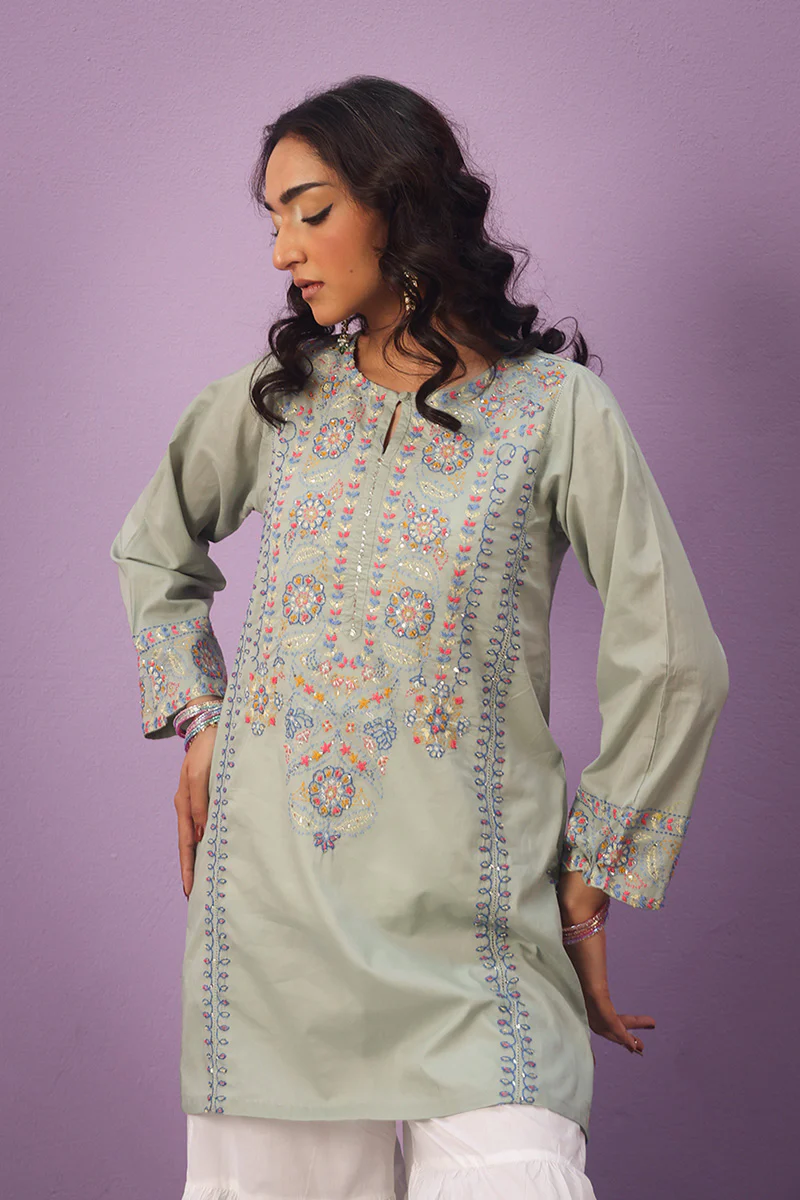 Multani Blue Hues Narm Kurta - Image 3