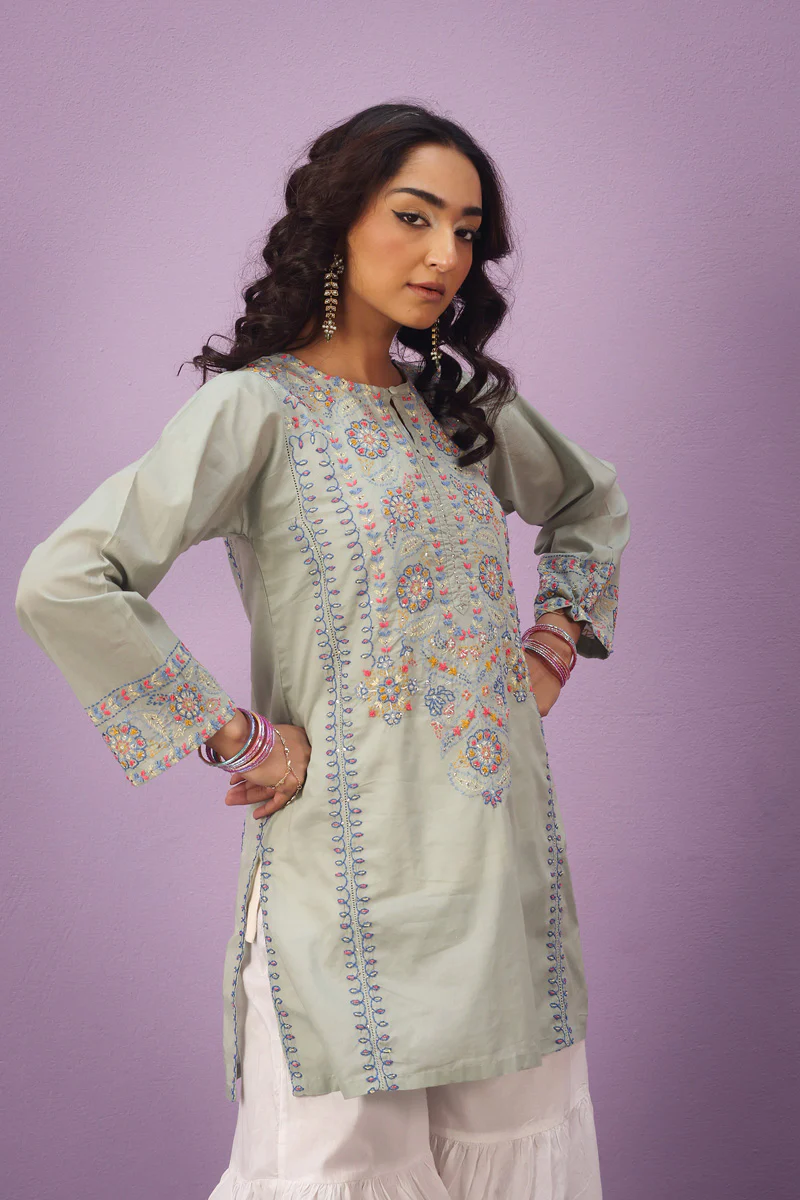 Multani Blue Hues Narm Kurta - Image 4