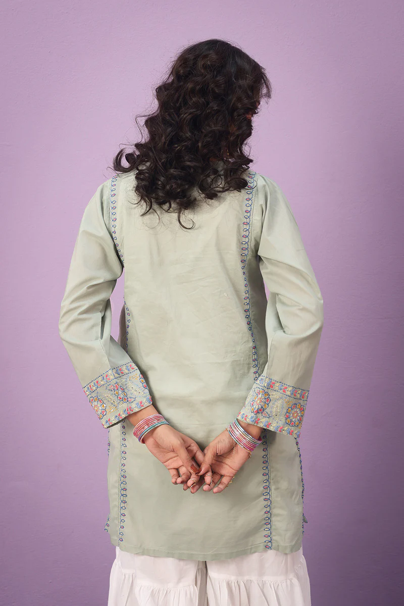 Multani Blue Hues Narm Kurta - Image 5