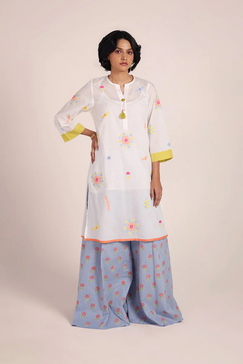 Sea Foam Pastel Grace Kurta - Image 3