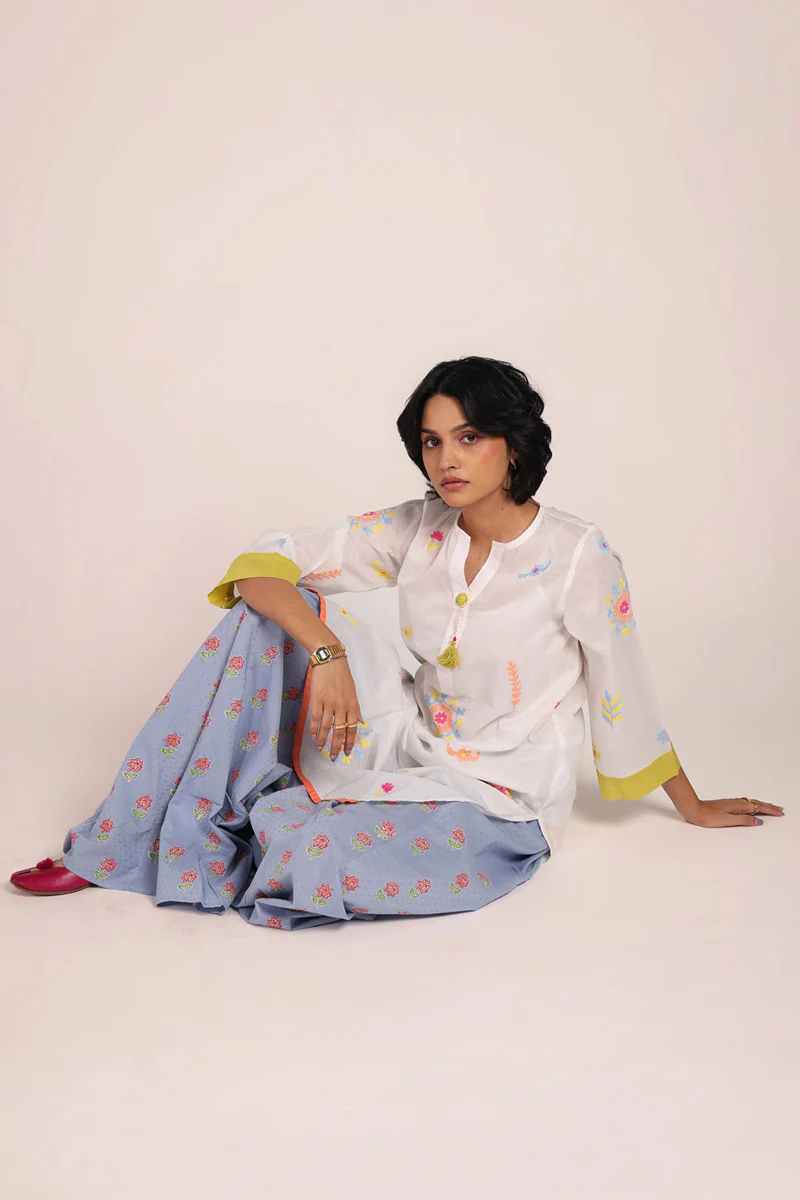 Sea Foam Pastel Grace Kurta - Image 4