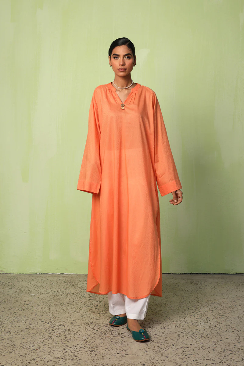 Solid Seafoam flow Kurta - Image 3