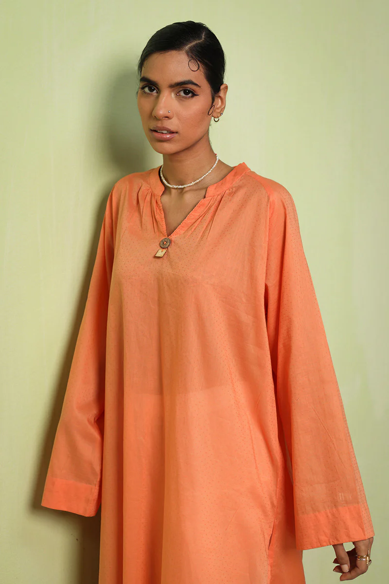 Solid Seafoam flow Kurta - Image 5