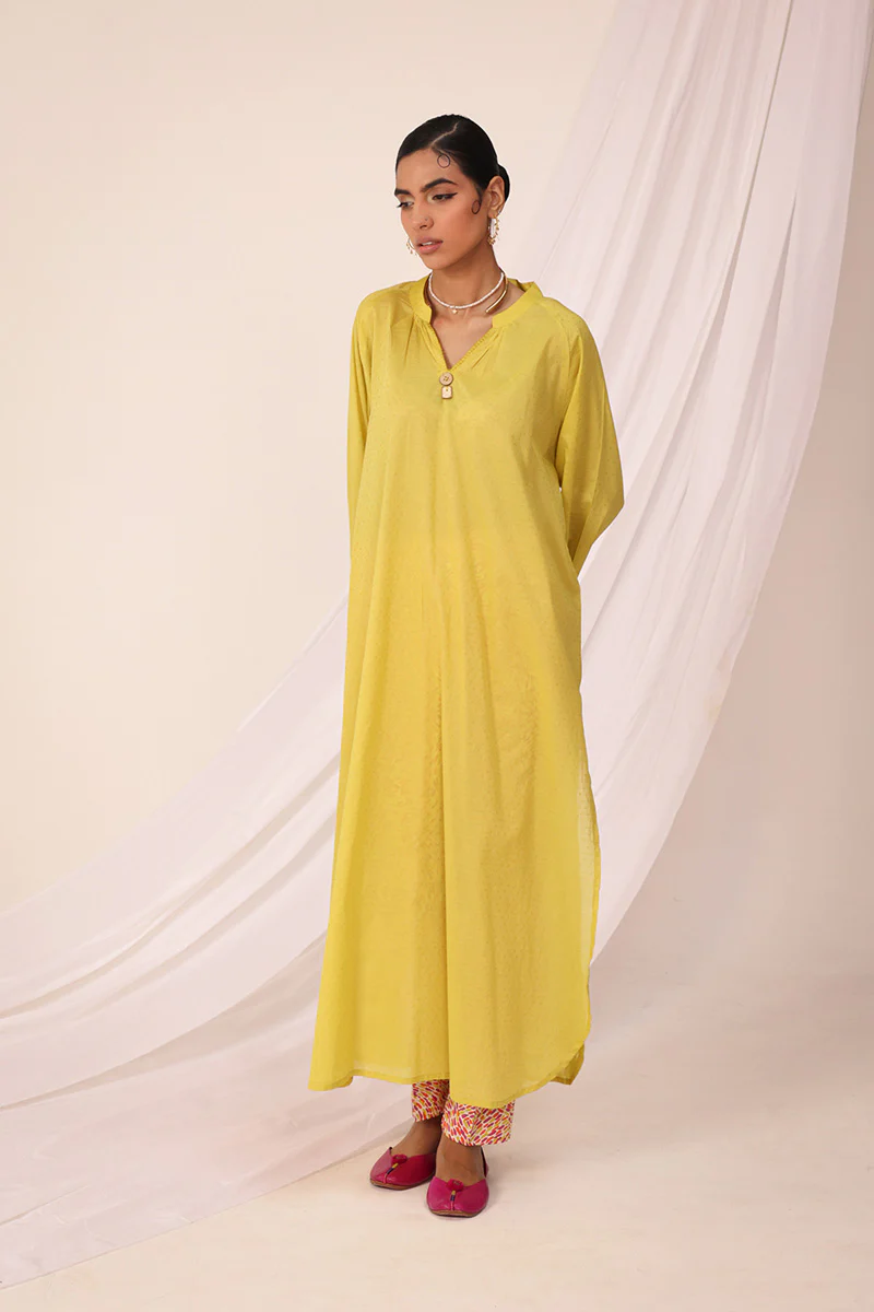 Solid Seafoam flow Kurta - Image 6