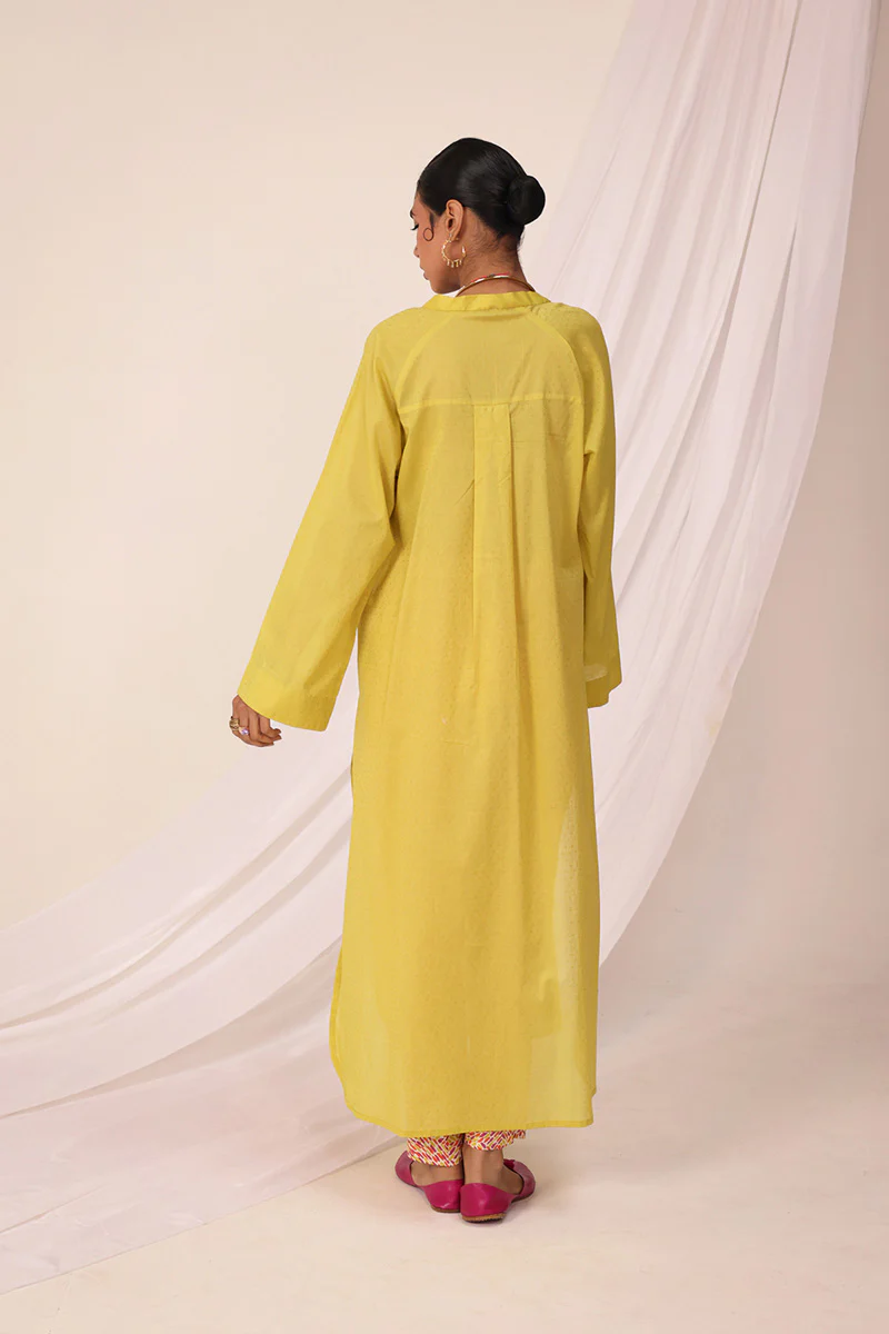 Solid Seafoam flow Kurta - Image 9