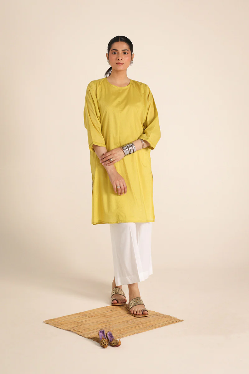 Sea Foam-Solid Kurta - Image 5