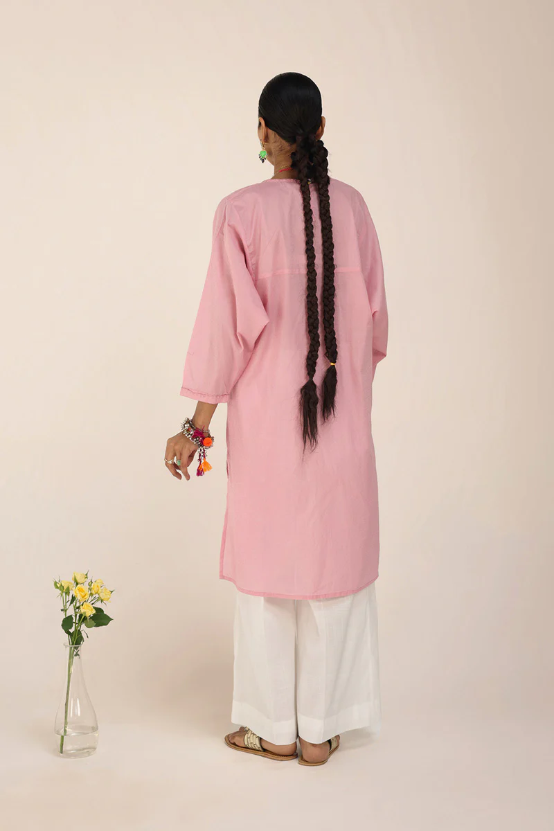 Sea Foam-Solid Kurta - Image 9