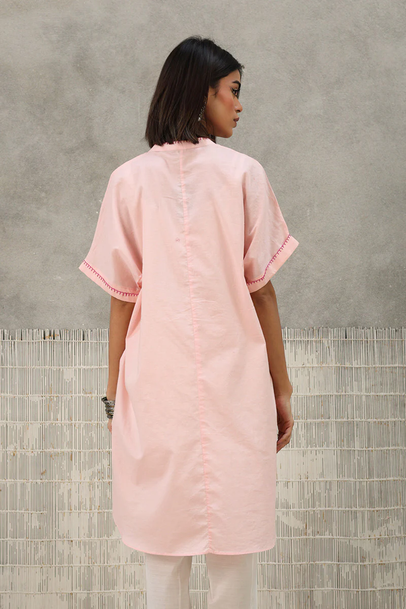 CHINTZ WHISPER BLOCK PRINT KURTA - Image 4