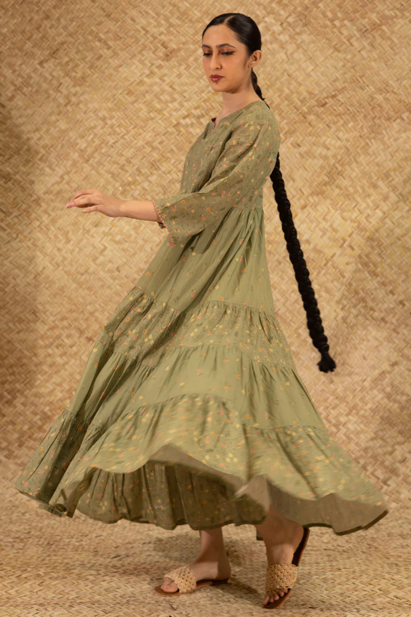 Ditsy Floral Tiered Dress - Image 10