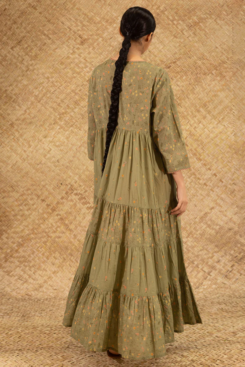 Ditsy Floral Tiered Dress - Image 13