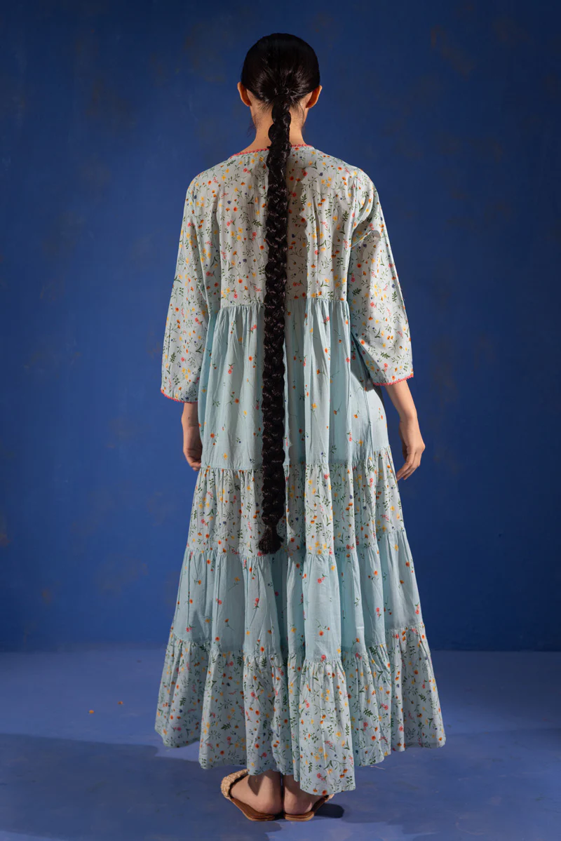 Ditsy Floral Tiered Dress - Image 4