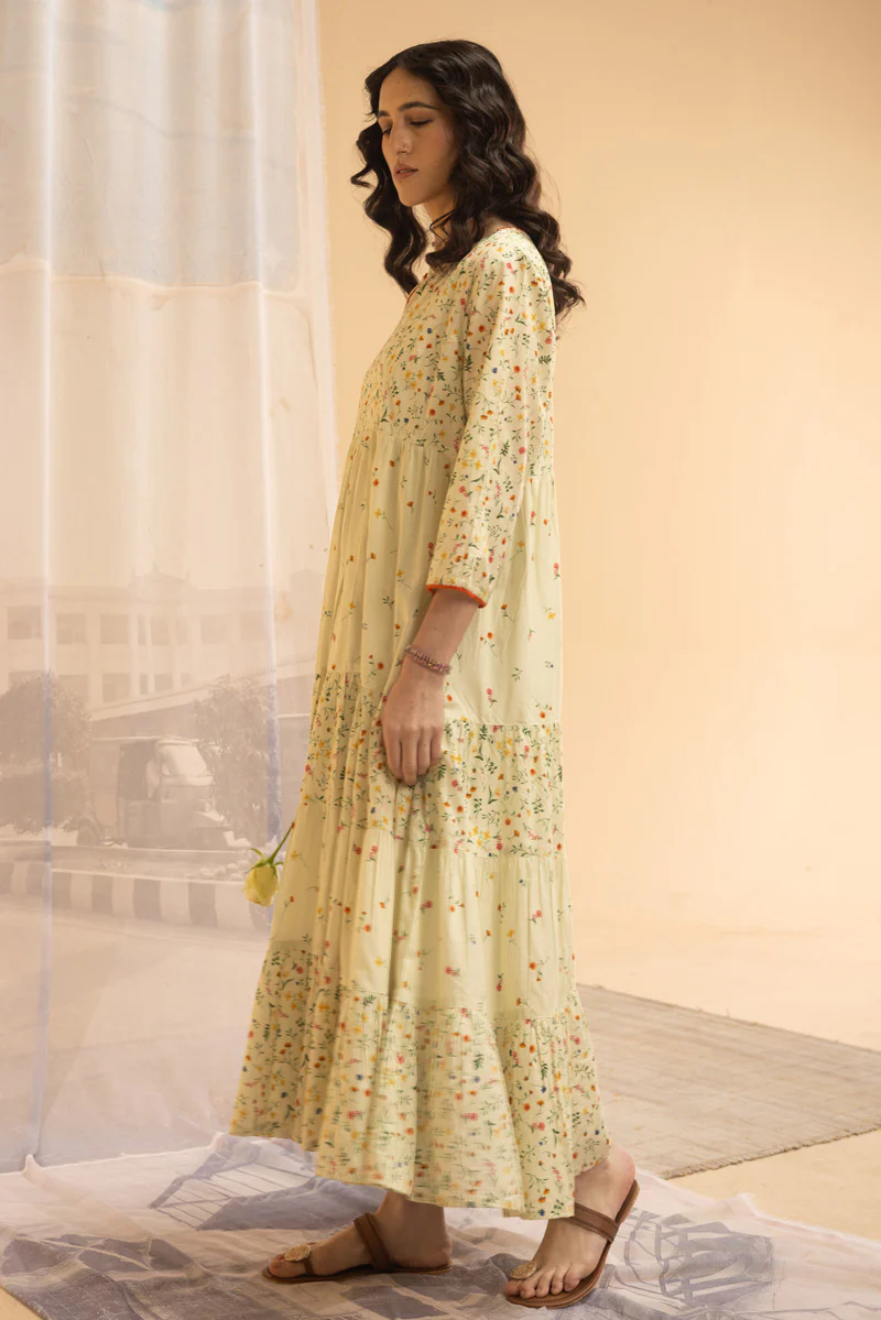 Ditsy Floral Tiered Dress - Image 8