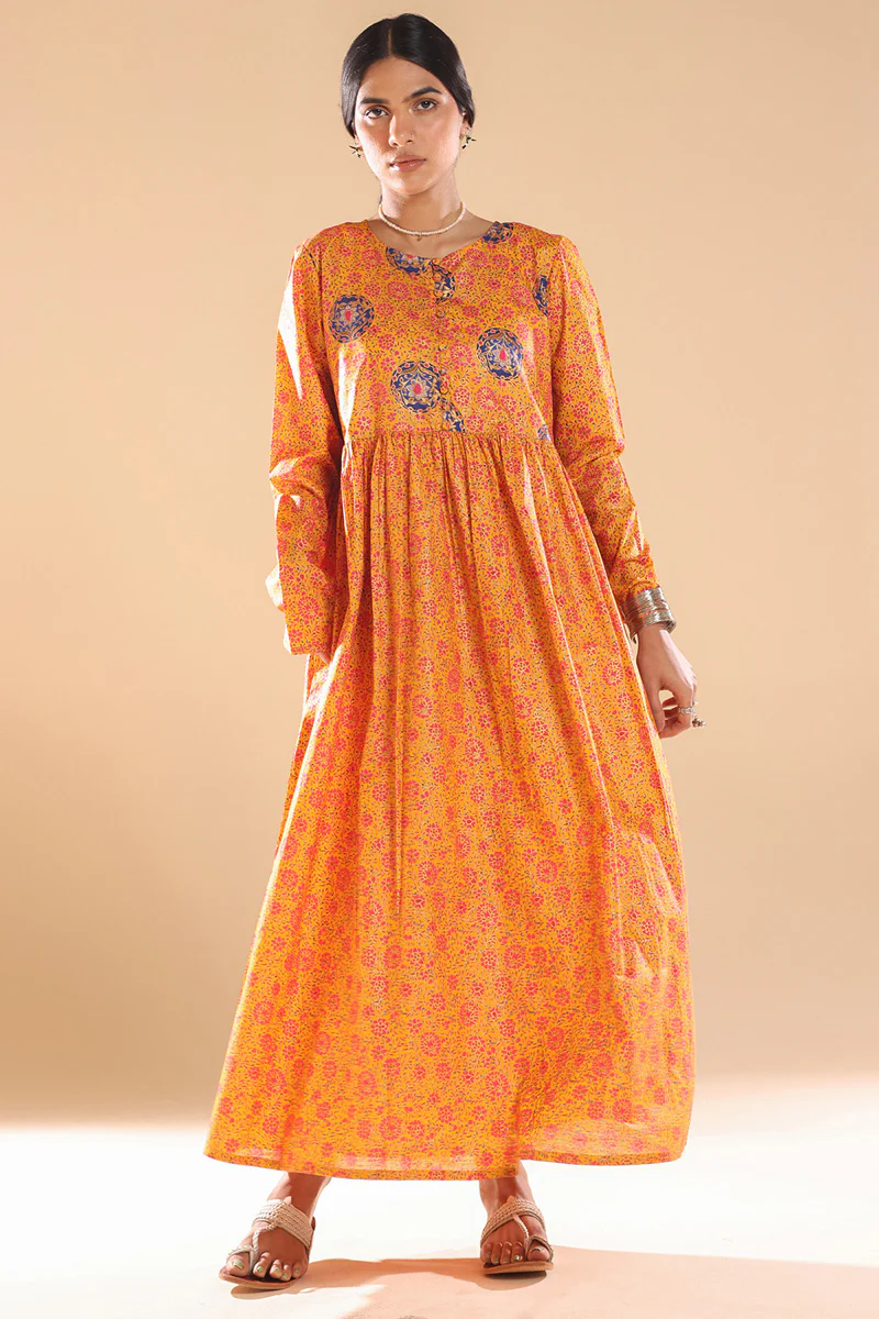 Gilded Polki Flared Dress - Image 12