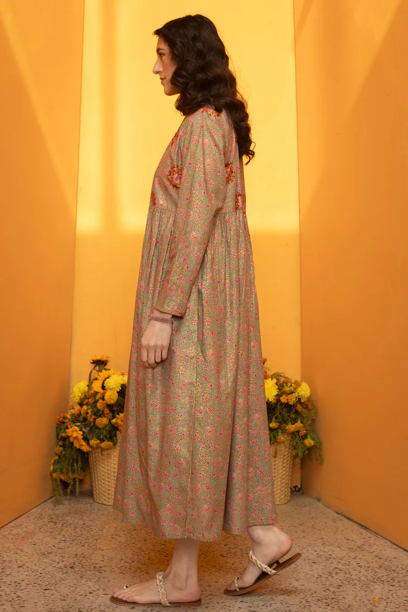 Gilded Polki Flared Dress - Image 8