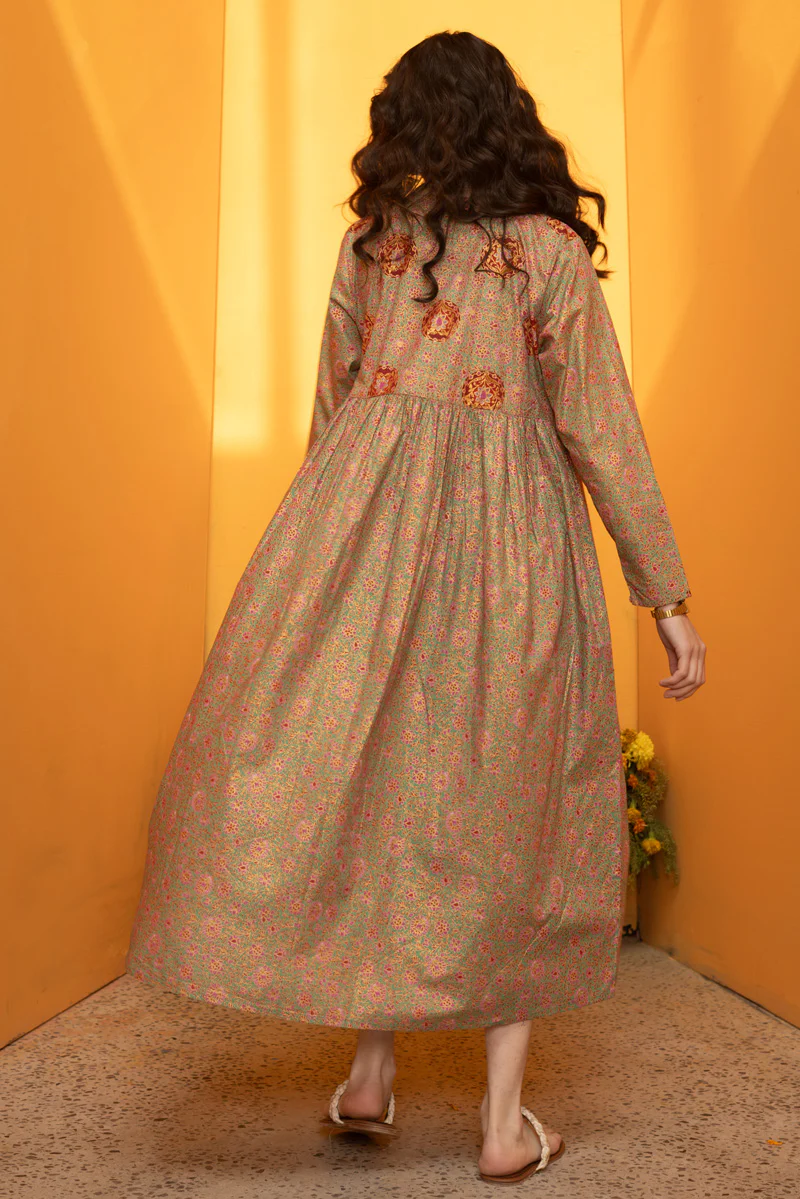 Gilded Polki Flared Dress - Image 9