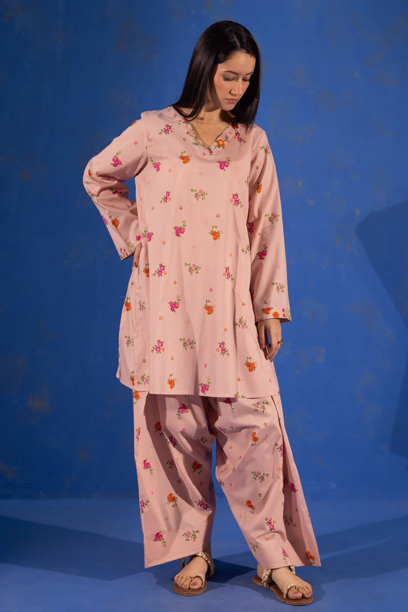 Printed Floral Farshi Set - Image 3